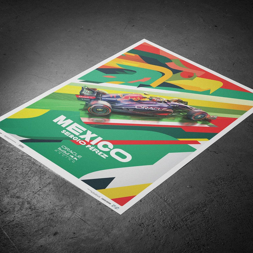 Oracle Red Bull Racing Sergio Perez Mexican GP Print Poster