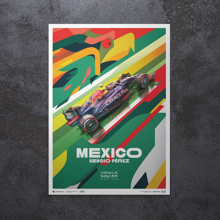 Oracle Red Bull Racing Sergio Perez Mexican GP Print Poster