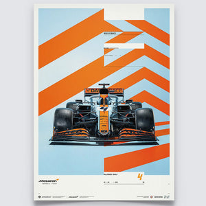 McLaren x Gulf | 2021 Lando Norris | Print Poster