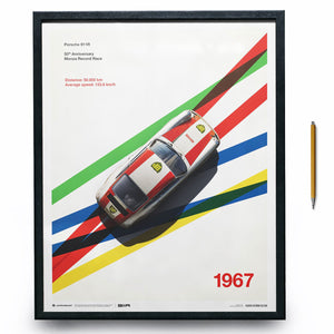 Porsche 911R BP Racing Monza 1967 Print Poster