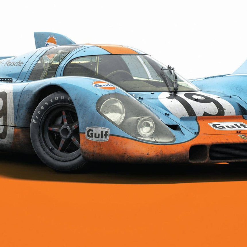 Porsche 917 Gulf 24 Hours Of Le Mans 1971 Print Poster