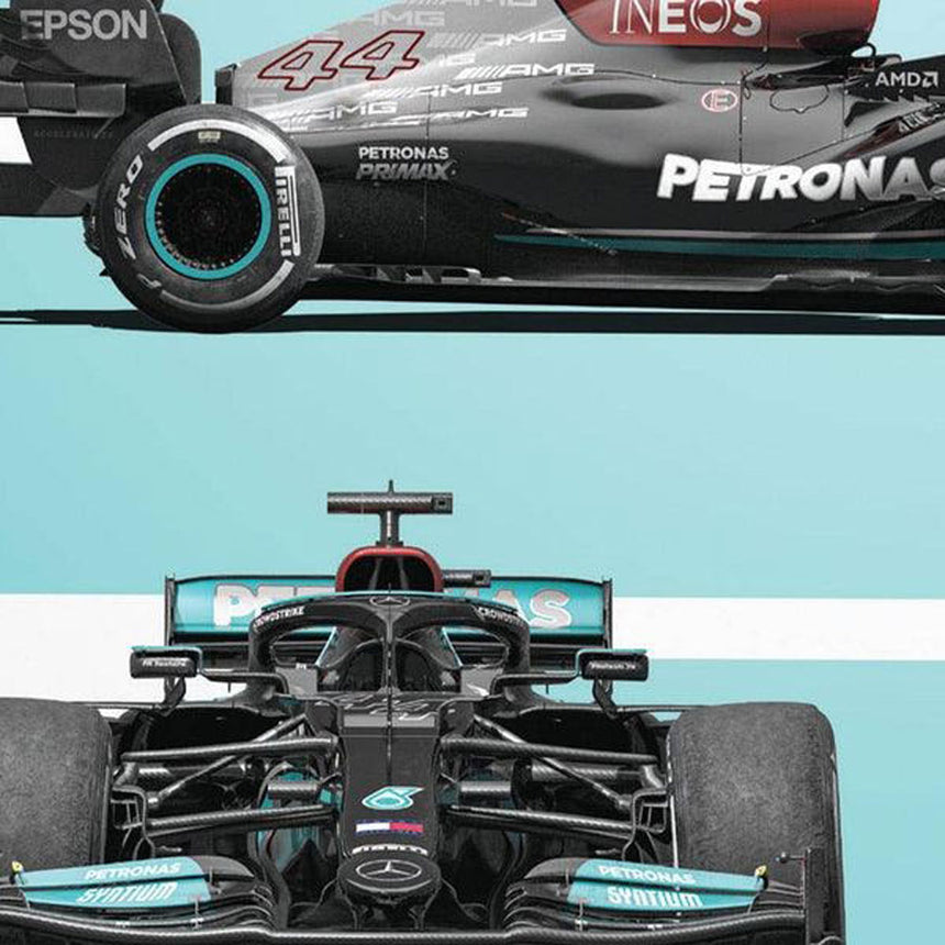 Mercedes AMG Petronas F1 Team W12 Blueprint 2021 Limited Edition Print Poster