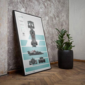 Mercedes AMG Petronas F1 Team W12 Blueprint 2021 Limited Edition Print Poster