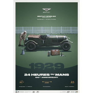 24h Le Mans 100 Years Bentley Speed Six 1929 Print Poster