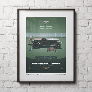24h Le Mans 100 Years Bentley Speed Six 1929 Print Poster