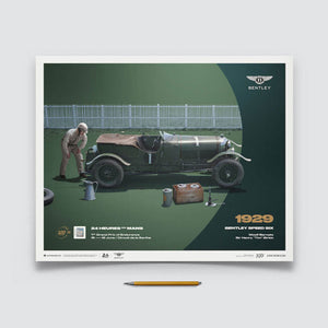 24h Le Mans 100 Years Bentley Speed Six 1929 Print Poster