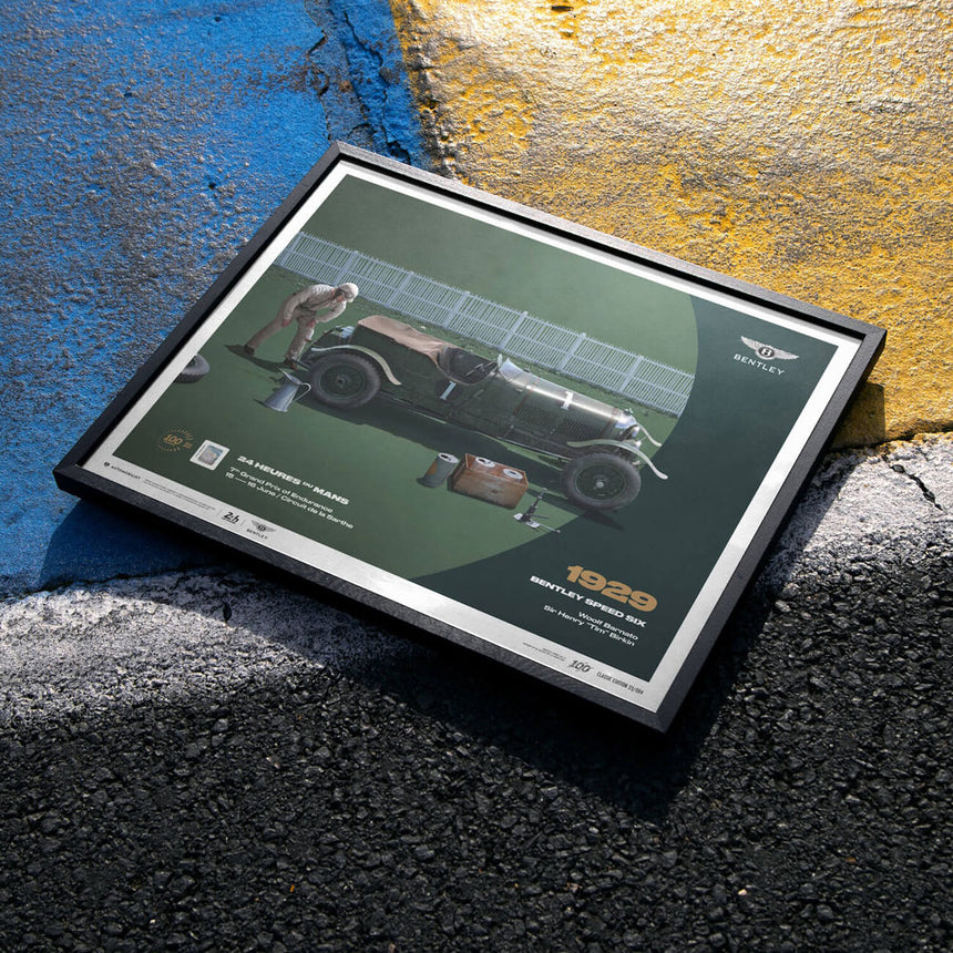 24h Le Mans 100 Years Bentley Speed Six 1929 Print Poster