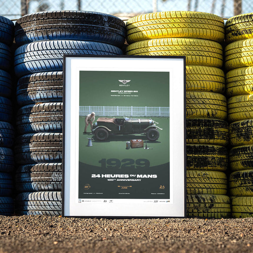 24h Le Mans 100 Years Bentley Speed Six 1929 Print Poster