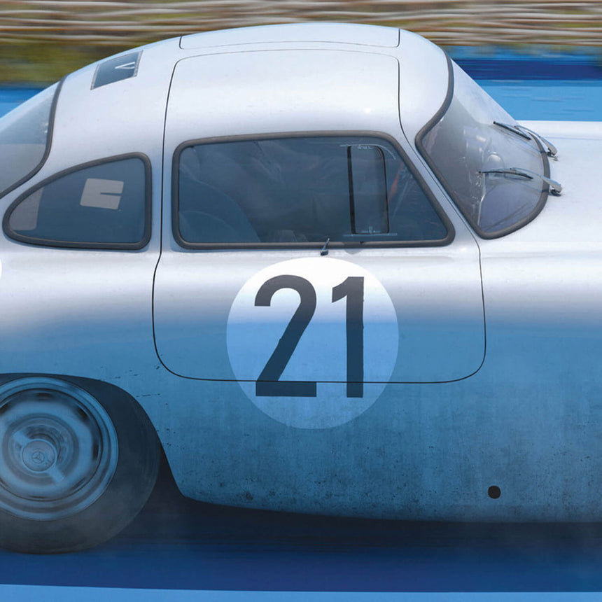 Mercedes-Benz 300 SL W194 1952 100th Anniversary 24h Le Mans Poster Hans Herrmann