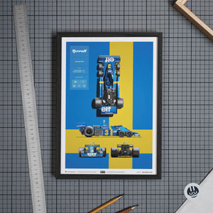 Tyrrell P34 1976 Blueprint Tyrrell Poster Jody Scheckter, Patrick Depailler