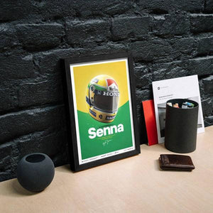 McLaren MP4/4 Ayrton Senna Helmet San Marino GP 1988 Print Poster