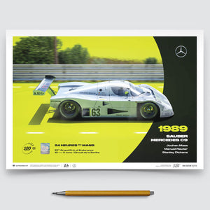 Sauber Mercedes C9 | 1989 100th Anniversary | 24h Le Mans Poster