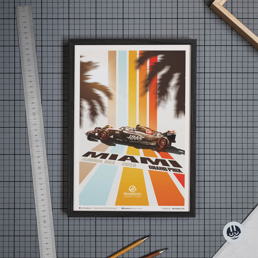 MoneyGram Haas F1 Team Miami 2023 Print Poster
