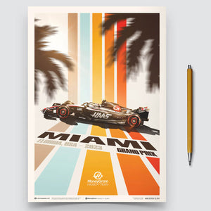 MoneyGram Haas F1 Team Miami 2023 Print Poster