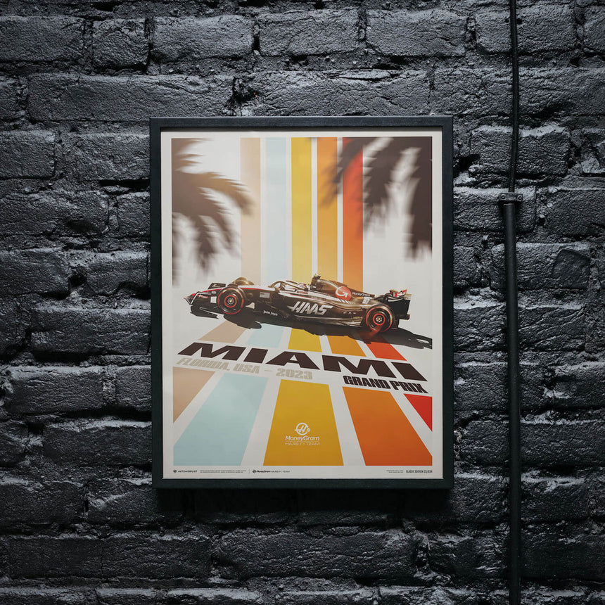 MoneyGram Haas F1 Team Miami 2023 Print Poster
