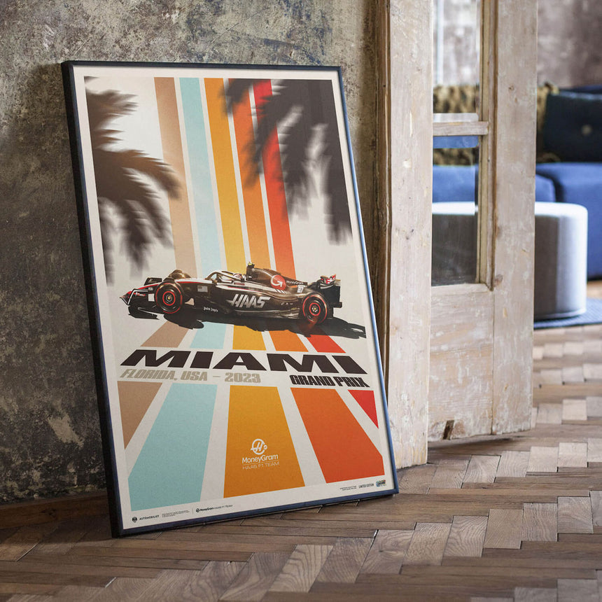 MoneyGram Haas F1 Team Miami 2023 Print Poster