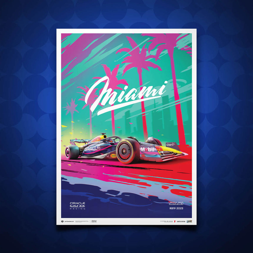 Oracle Red Bull Racing Miami 2023 Print Poster