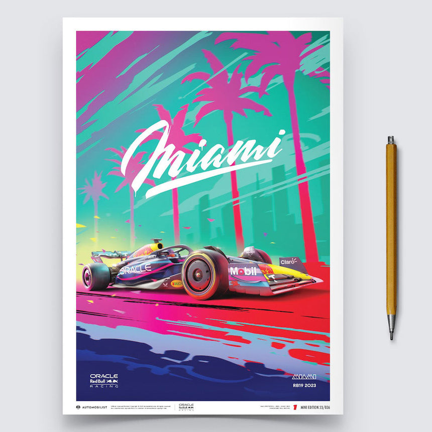 Oracle Red Bull Racing Miami 2023 Print Poster