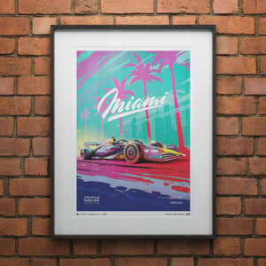Oracle Red Bull Racing Miami 2023 Print Poster