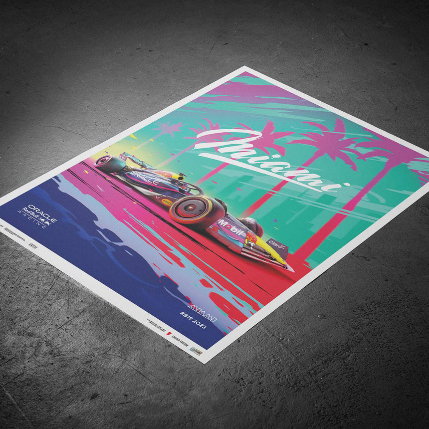 Oracle Red Bull Racing Miami 2023 Print Poster