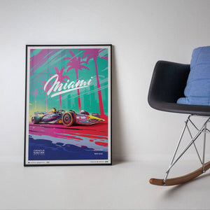Oracle Red Bull Racing Miami 2023 Print Poster