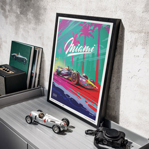 Oracle Red Bull Racing Miami 2023 Print Poster