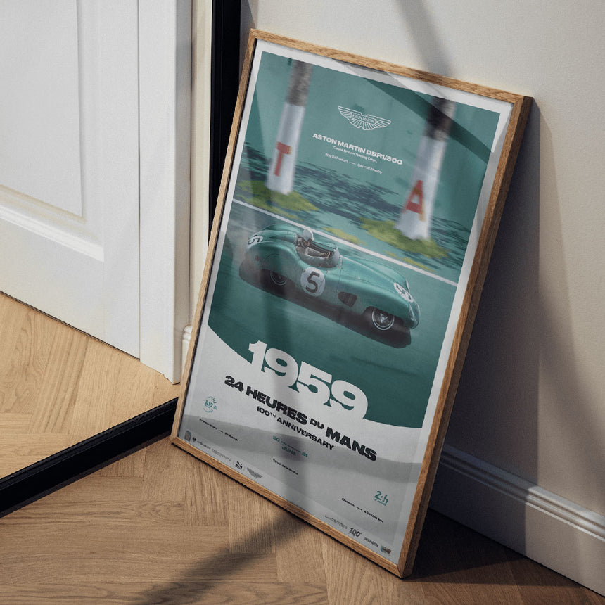 Aston Martin DBR1/300 | 1959 100th Anniversary | 24h Le Mans Poster