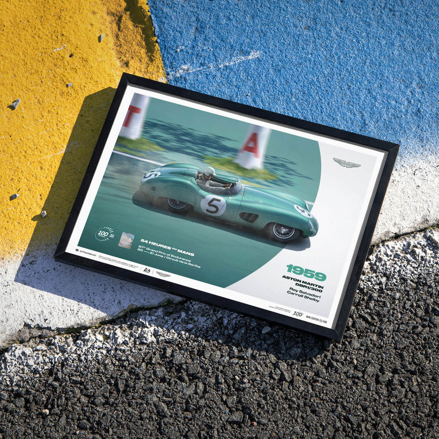 Aston Martin DBR1/300 | 1959 100th Anniversary | 24h Le Mans Poster
