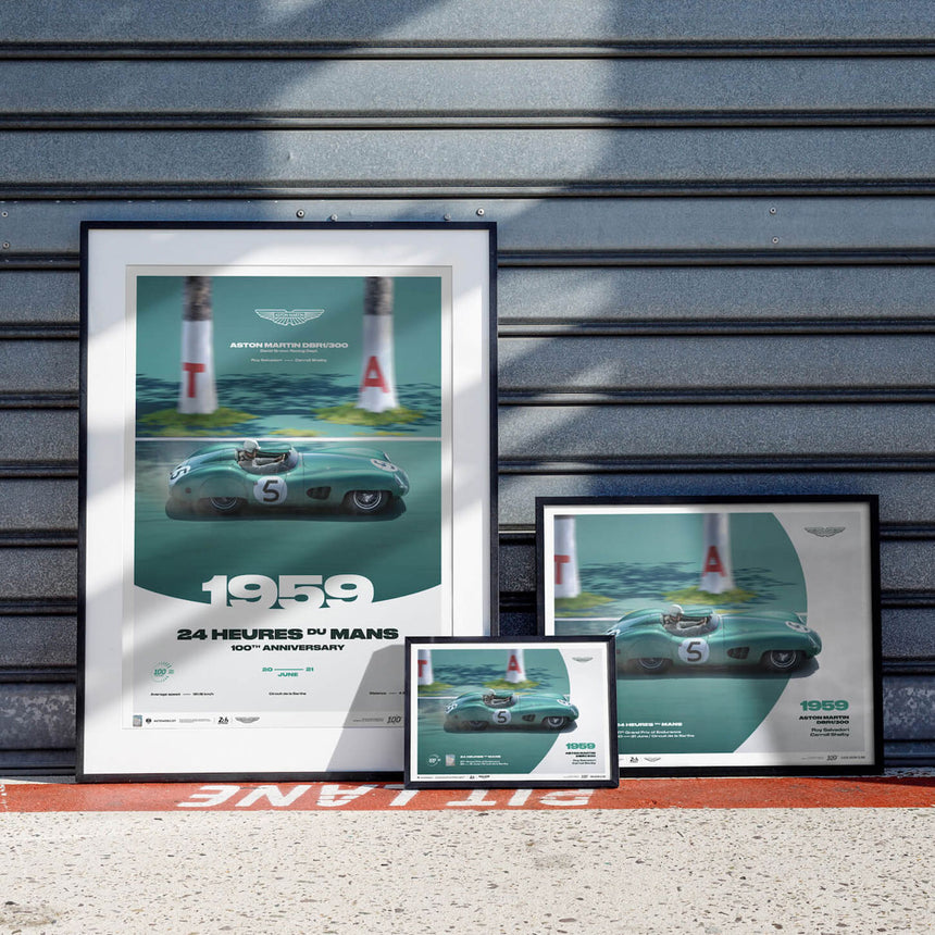 Aston Martin DBR1/300 | 1959 100th Anniversary | 24h Le Mans Poster