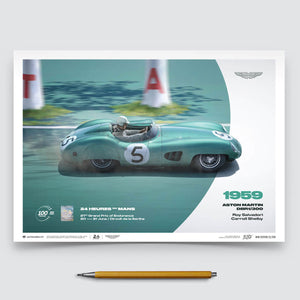 Aston Martin DBR1/300 | 1959 100th Anniversary | 24h Le Mans Poster