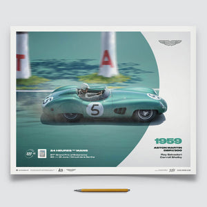 Aston Martin DBR1/300 | 1959 100th Anniversary | 24h Le Mans Poster