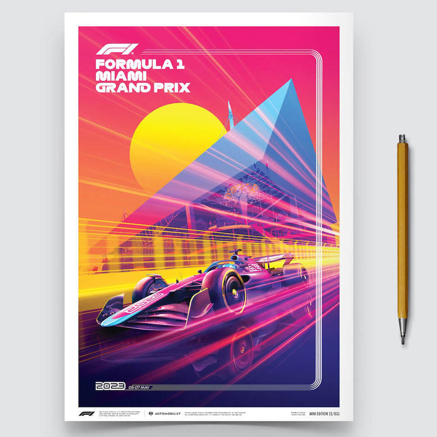 Automobilist Formula 1 Crypto Miami Grand Prix 2023 Print Poster