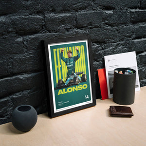 Fernando Alonso 2023 Aston Martin Aramco Cognizant Formula One™ Team Official Event Poster