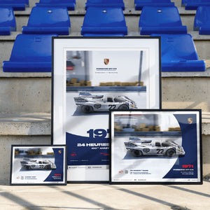 Porsche 917 KH 1971 100th Anniversary 24h Le Mans Poster Gijs van Lennep, Helmut Marko