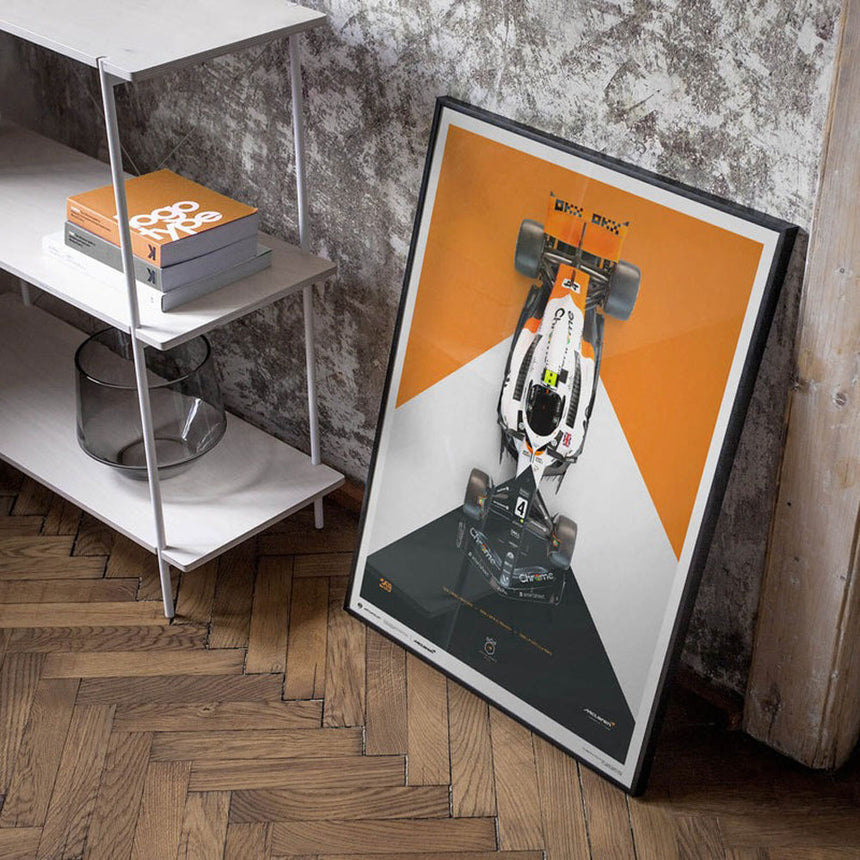 McLaren Formula 1 Lando Norris Triple Crown Livery 60th Anniversary 2023 Print Poster