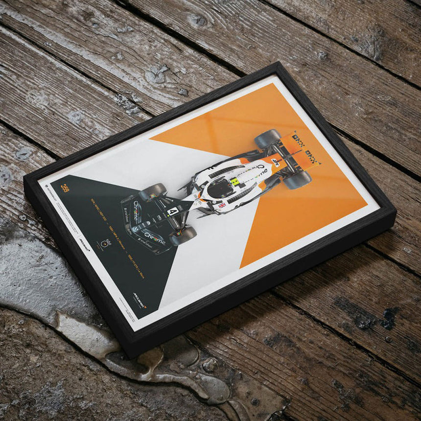 McLaren Formula 1 Lando Norris Triple Crown Livery 60th Anniversary 2023 Print Poster