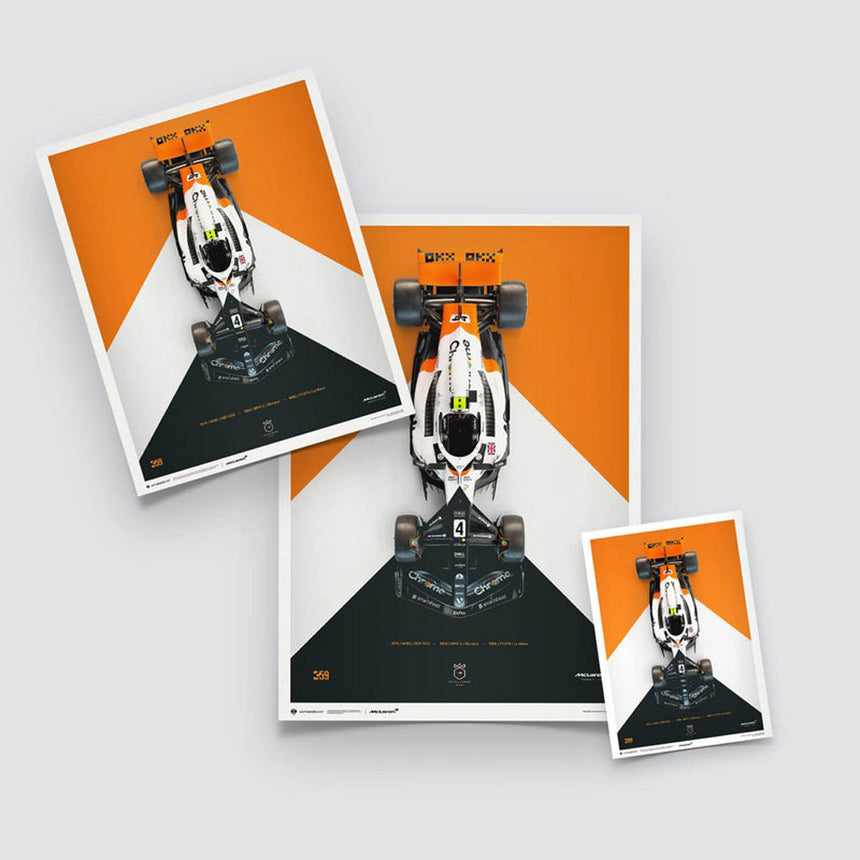 McLaren Formula 1 Lando Norris Triple Crown Livery 60th Anniversary 2023 Print Poster