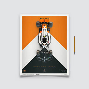 McLaren Formula 1 Lando Norris Triple Crown Livery 60th Anniversary 2023 Print Poster