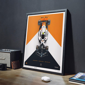 McLaren Formula 1 Lando Norris Triple Crown Livery 60th Anniversary 2023 Print Poster