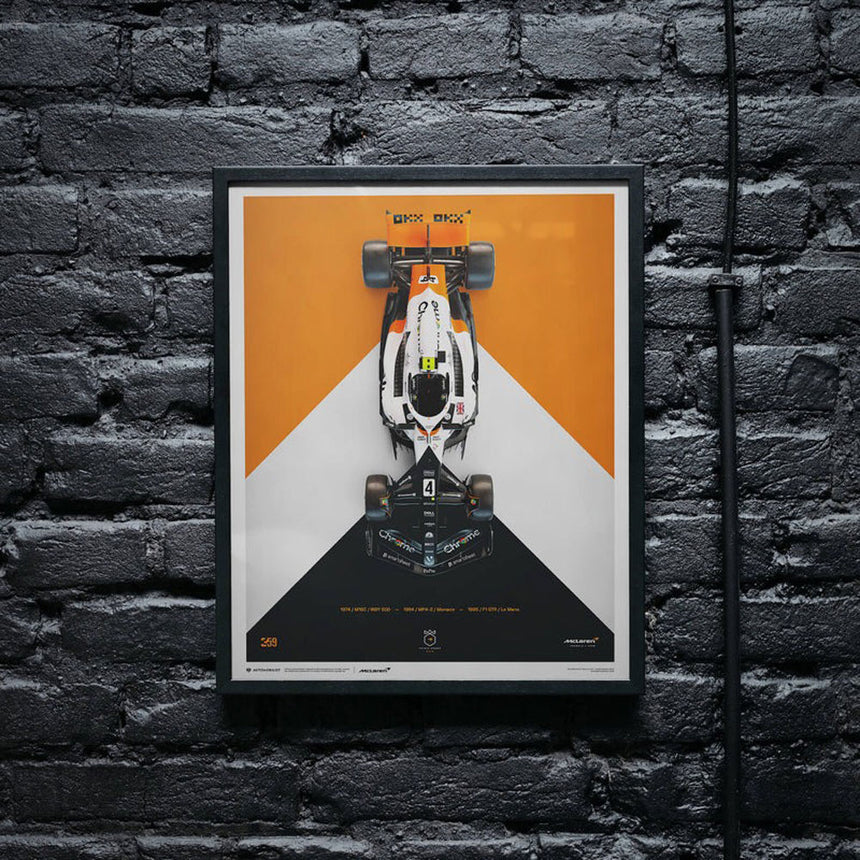 McLaren Formula 1 Lando Norris Triple Crown Livery 60th Anniversary 2023 Print Poster