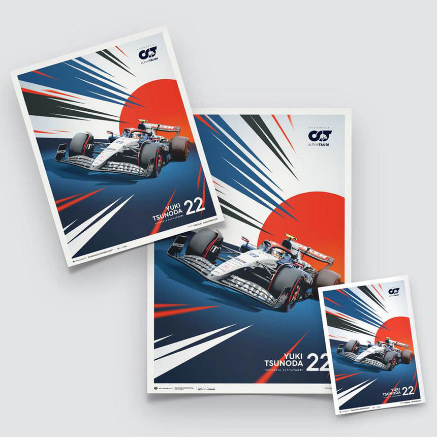 Scuderia AlphaTauri #22 Yuki Tsunoda 2023 Print Poster