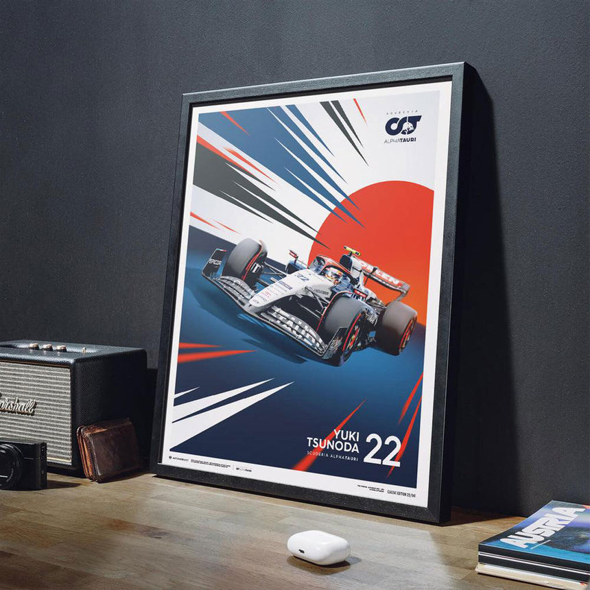 Scuderia AlphaTauri #22 Yuki Tsunoda 2023 Print Poster