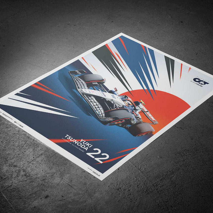 Scuderia AlphaTauri #22 Yuki Tsunoda 2023 Print Poster