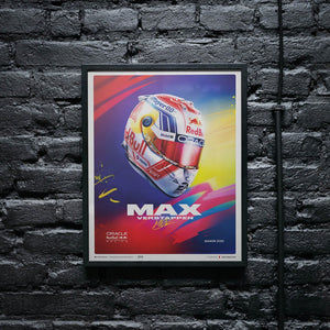 Oracle Red Bull Racing Max Verstappen Helmet 2023 Print Poster