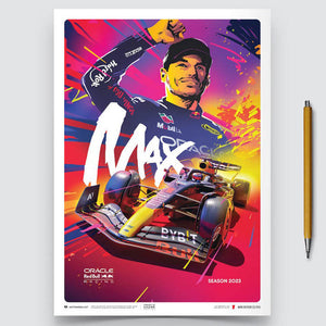 Oracle Red Bull Racing Max Verstappen 2023 Print Poster