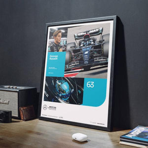 Mercedes AMG Petronas F1 Team George Russell #63 2023 Print Poster