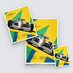 McLaren MP4/4 Ayrton Senna San Marino GP 35th Anniversary 1988 Print Poster