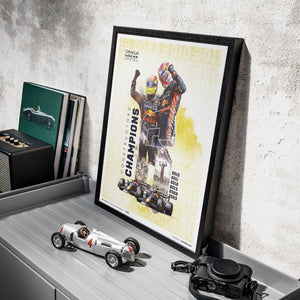 Red Bull Racing F1 World Constructors Champions 2023 Print Poster