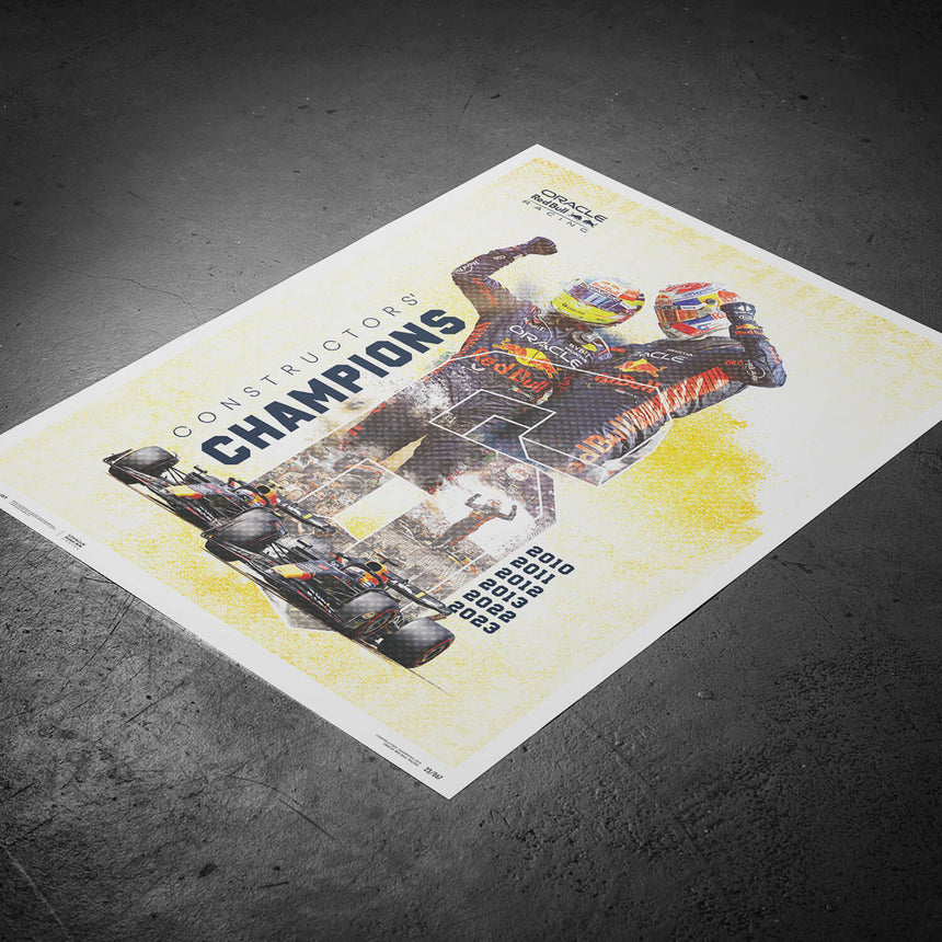Red Bull Racing F1 World Constructors Champions 2023 Print Poster