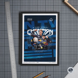 Red Bull Racing Max Verstappen Drivers Champion 2023 Print Poster